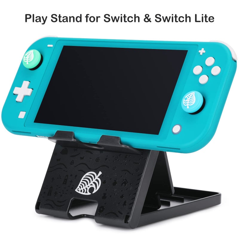Tscope Switch Stand for Nintendo, for Animal Crossing Adjustable Switch 2 / Lite/OLED Compact Portable Foldable Holder for Nintendo Accessories (Black) - Image 3